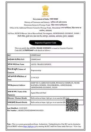 Certificates 3 Importer Exporter Code (IEC)